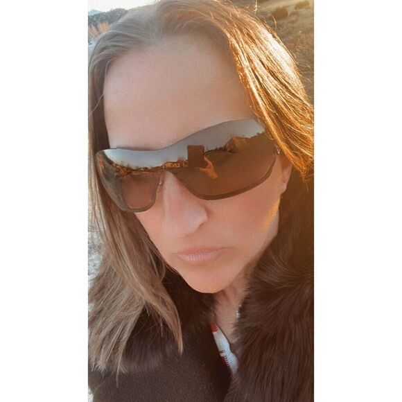 RARE CHANEL SUNGLASSES CAMELLIA SWAROVSKI CRYSTALS Platinum Gray VINTAGE Flower - Picture 12 of 13